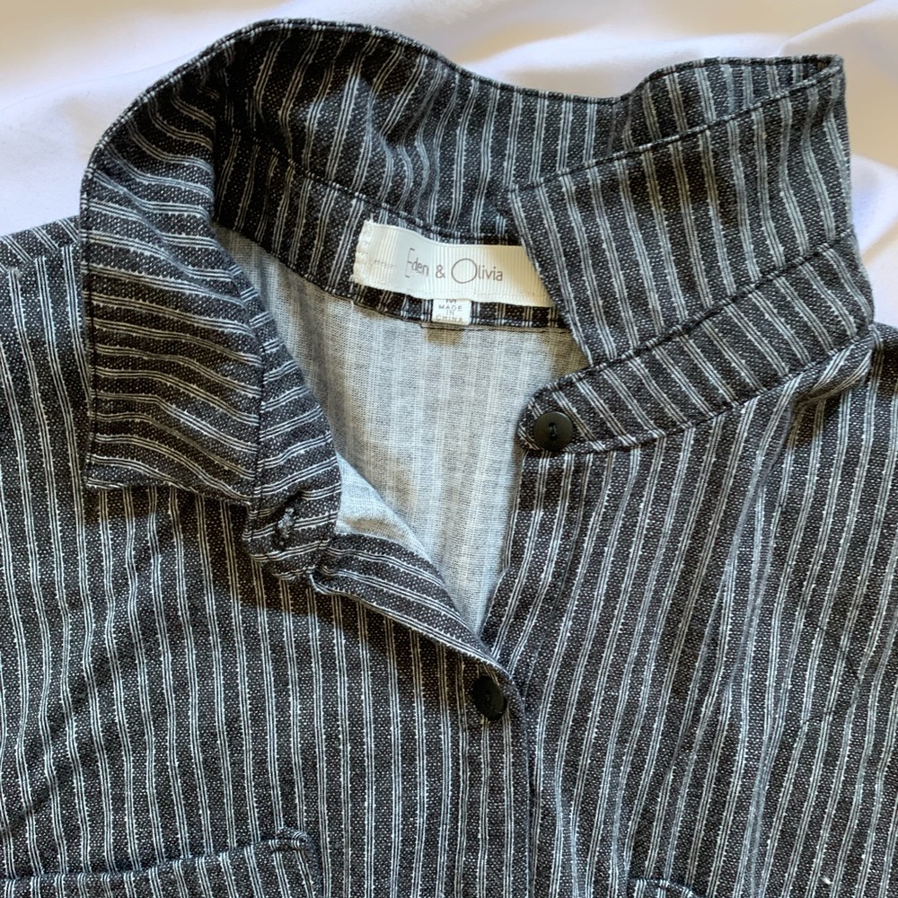 Eden & Olivia striped women’s shirt with collar
